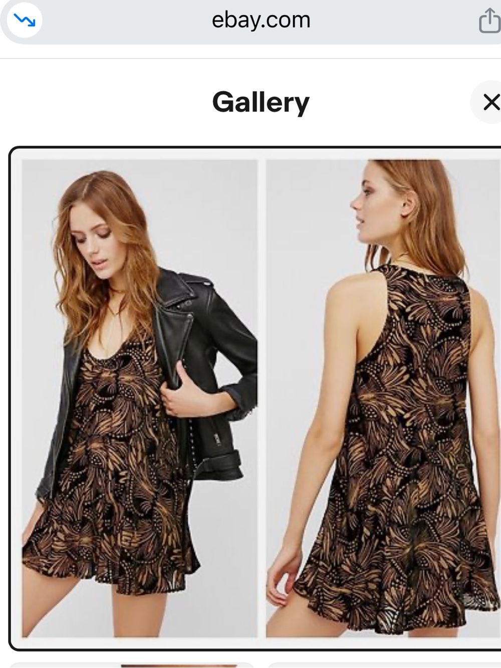 Free People Dresses Free People Ellie Burnout Velvet Dress size S